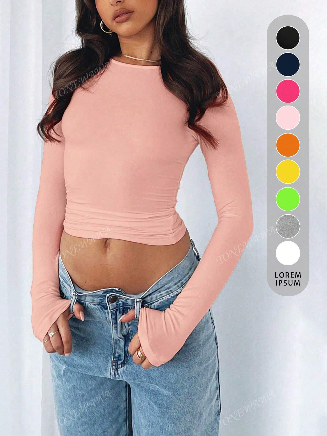 T-shirt Court Femme Y2K – Coupe Slim & Style Décontracté