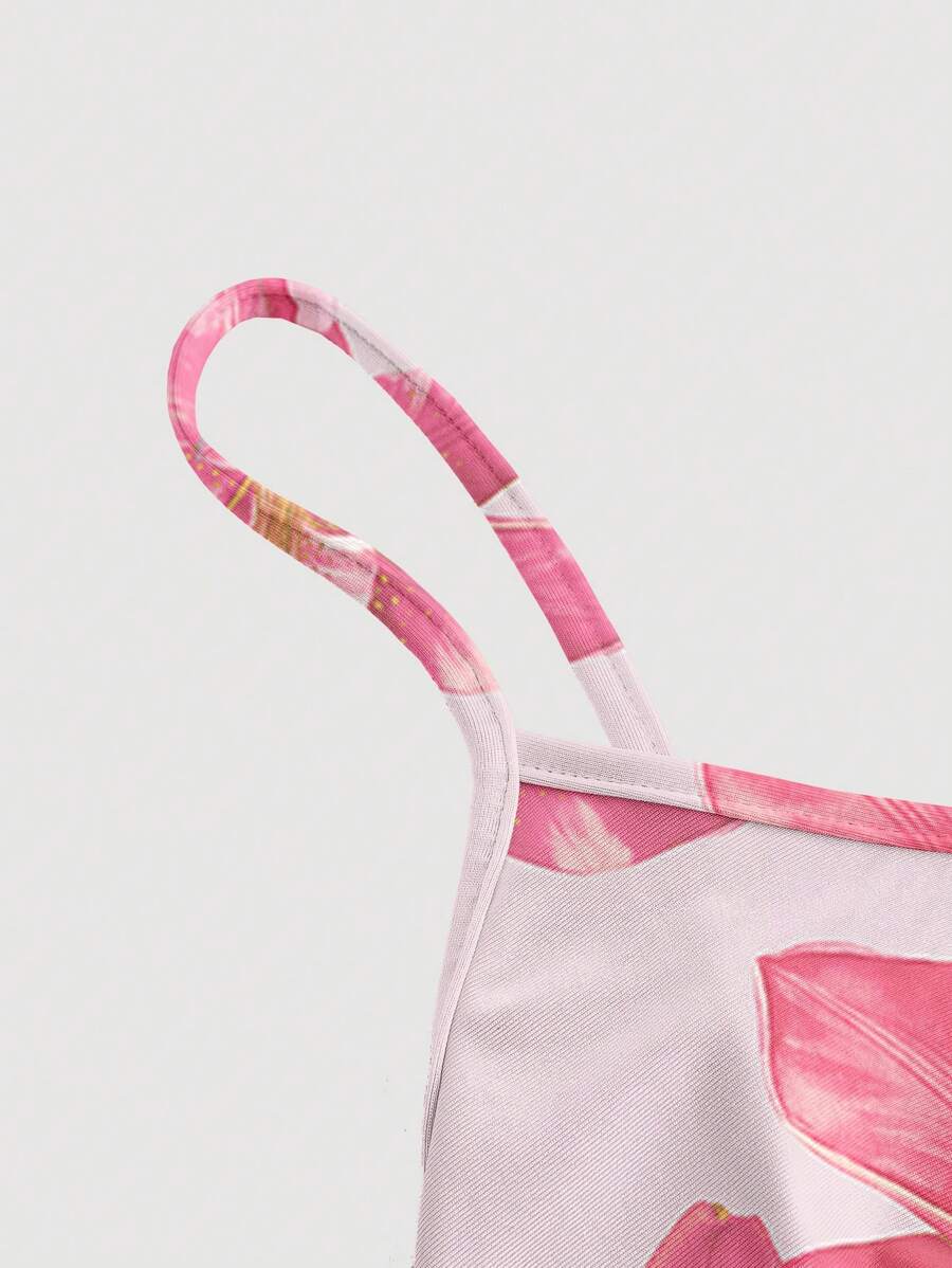 Robe Cami Évasée Unicolore Élégante