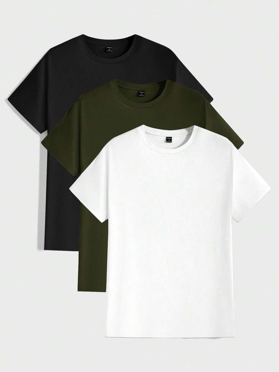 T-shirt Tricoté Homme à Manches Courtes décontractées