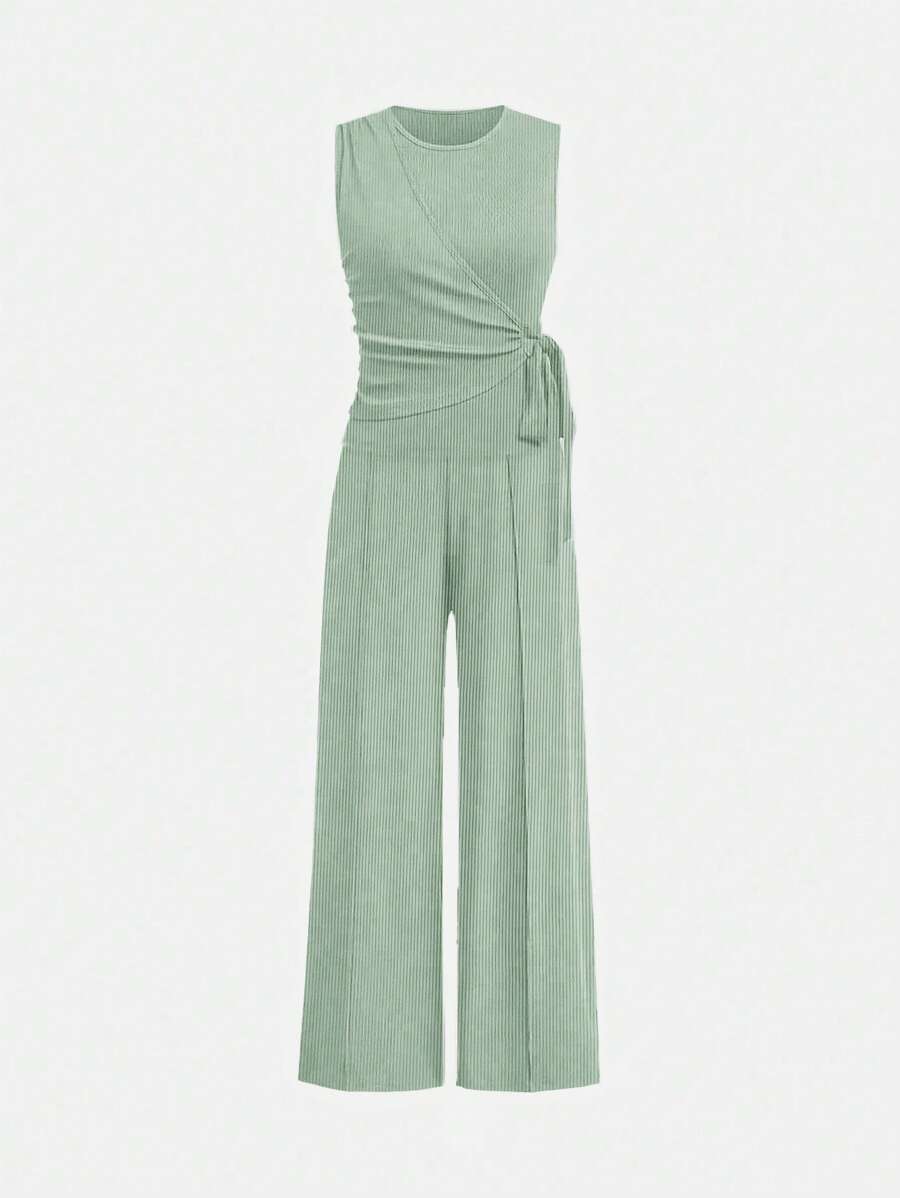 Ensemble décontracté – Débardeur Boutonné & Pantalon