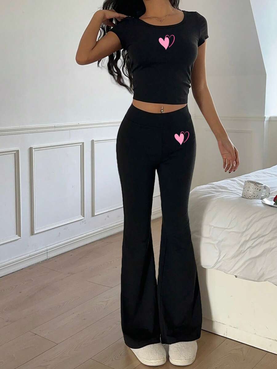 Ensemble Été Uni – Top Court & Pantalon Fluide