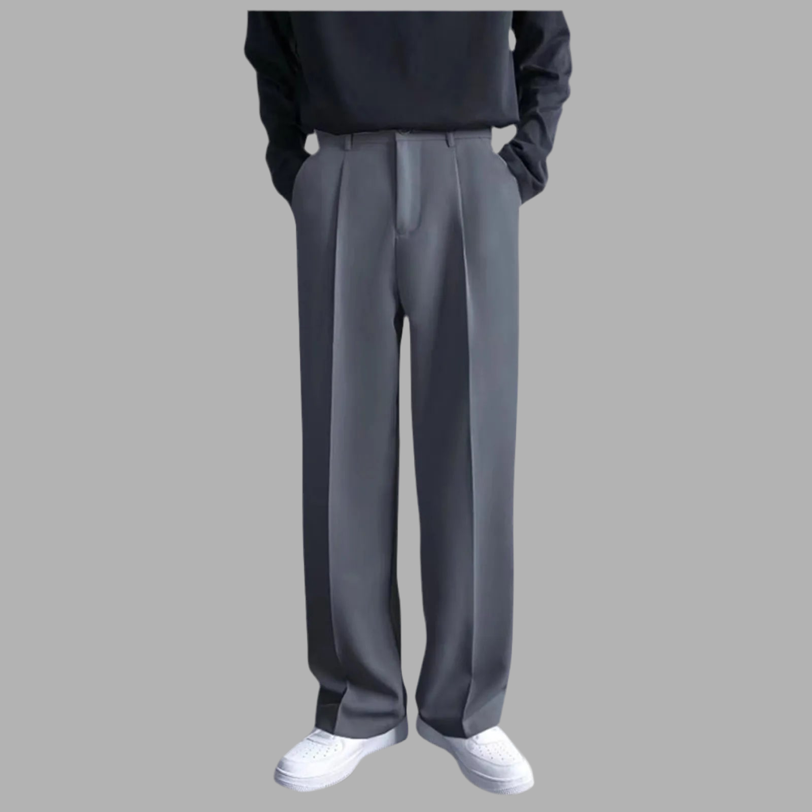 Pantalon Classique Homme – Coupe Droite & Style Décontracté Chic