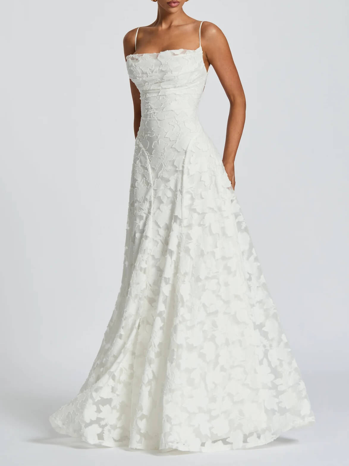 Robe Longue Élégante à Motifs Subtils