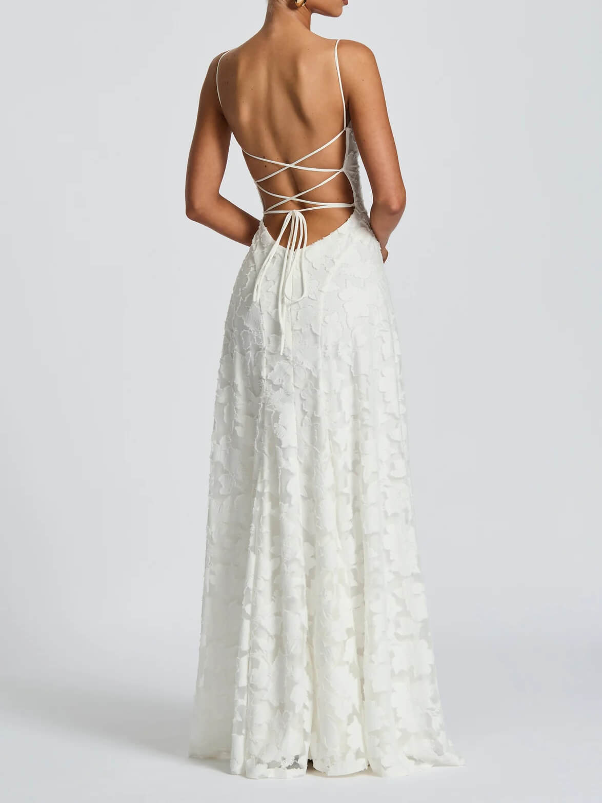 Robe Longue Élégante à Motifs Subtils