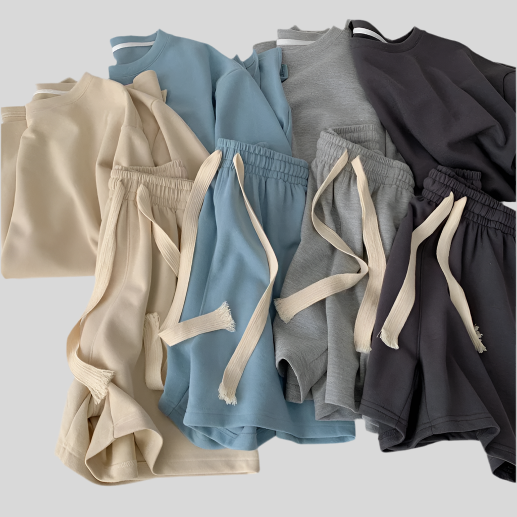 Ensemble Été Femme – T-shirt Col Rond & Short