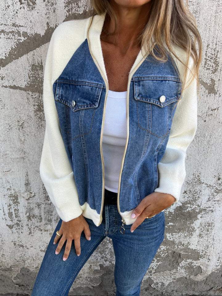 Veste Zippée Femme – décontractée à Col V