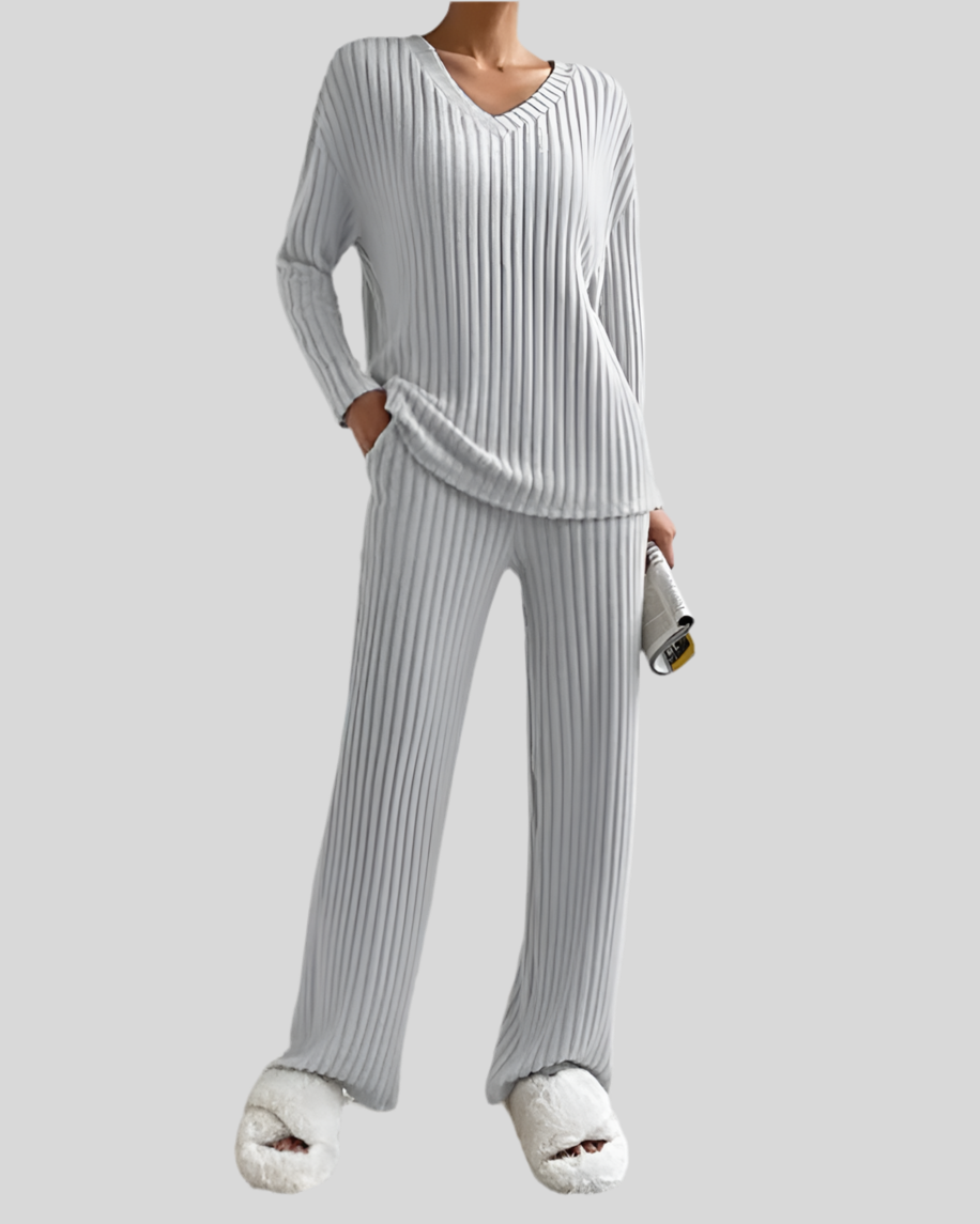 Ensemble Coréen Femme 2 Pièces – Pull & Pantalon Large