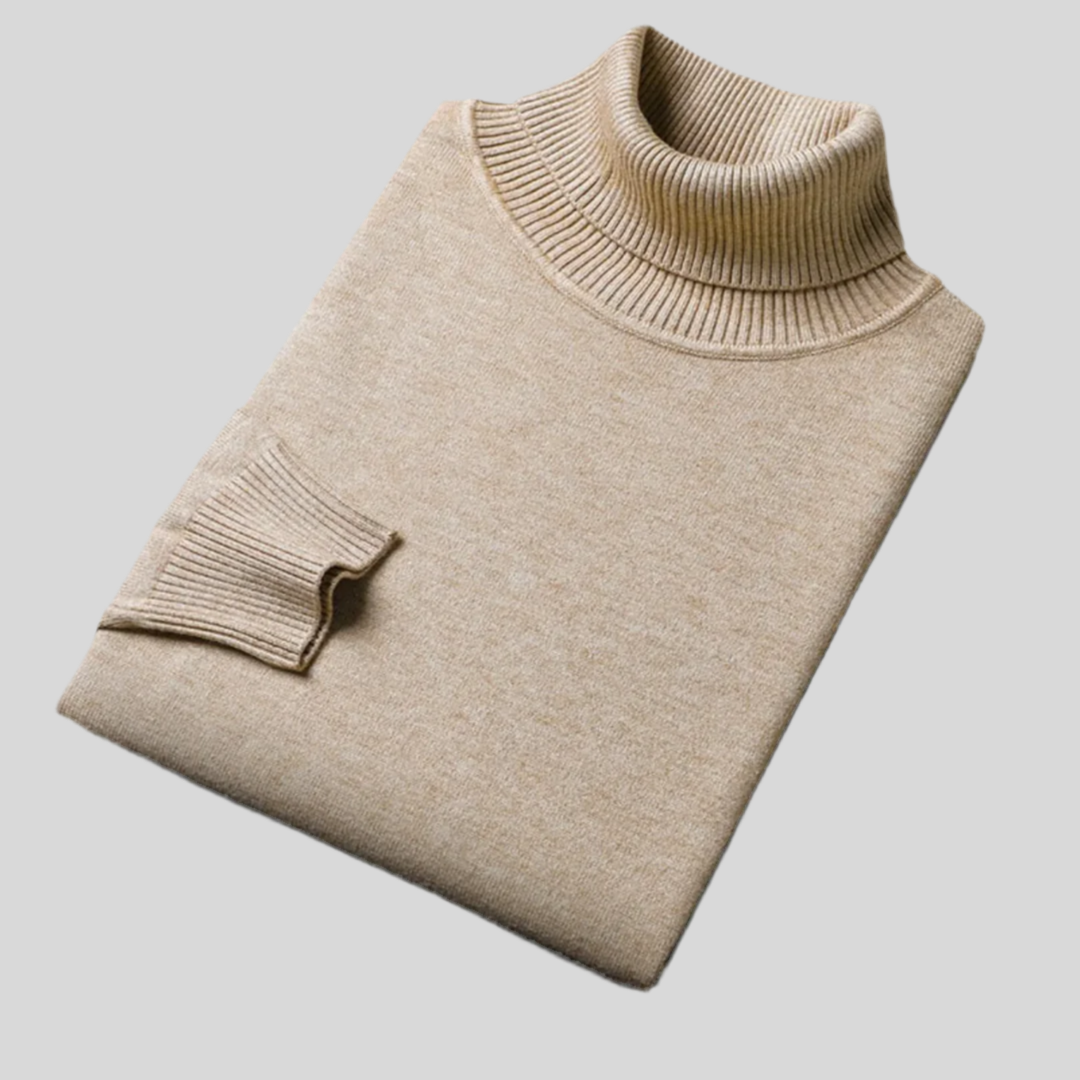 Pull en Cachemire à Col Roulé – Détails Torsadés & Douceur de Luxe