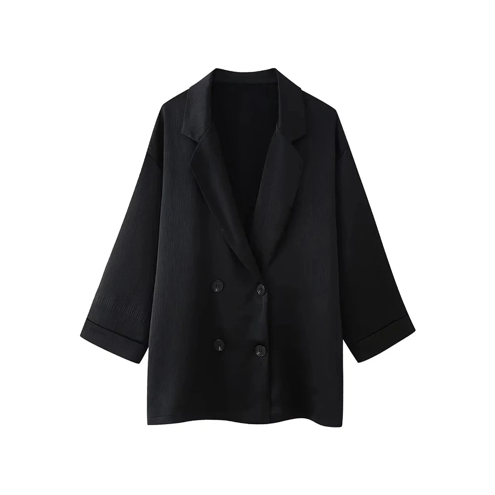 Ensemble Femme Élégant – Manteau Long & Pantalon Large