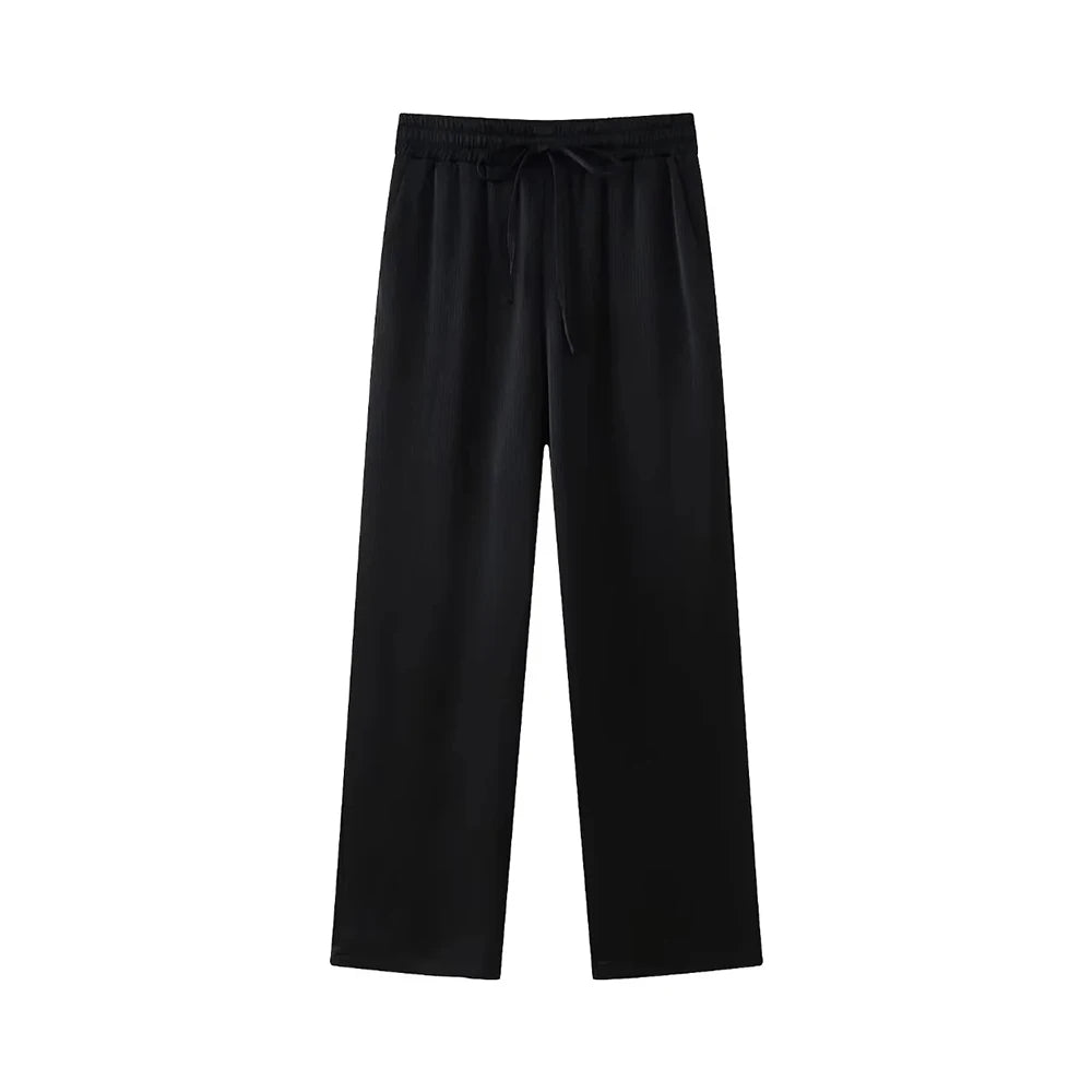 Ensemble Femme Élégant – Manteau Long & Pantalon Large