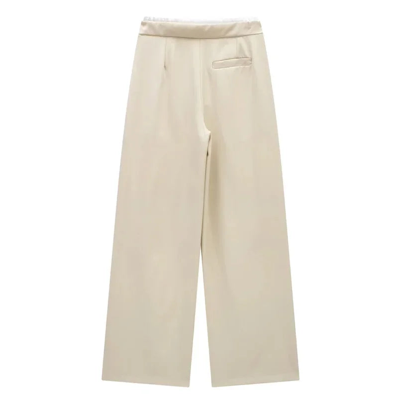 Pantalon Femme Flare – Taille Haute & Coupe Large