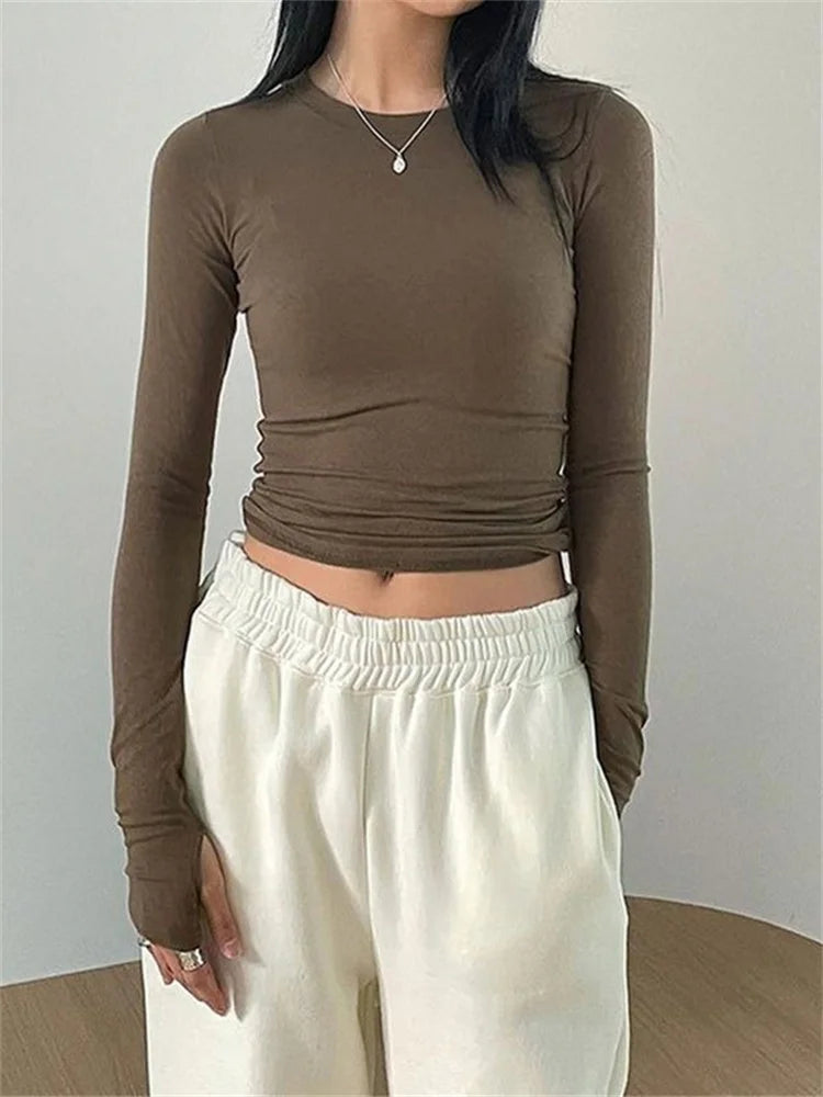 T-shirt Femme Slim Manches Longues