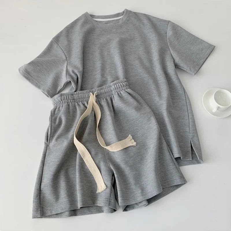 Ensemble Été Femme – T-shirt Col Rond & Short