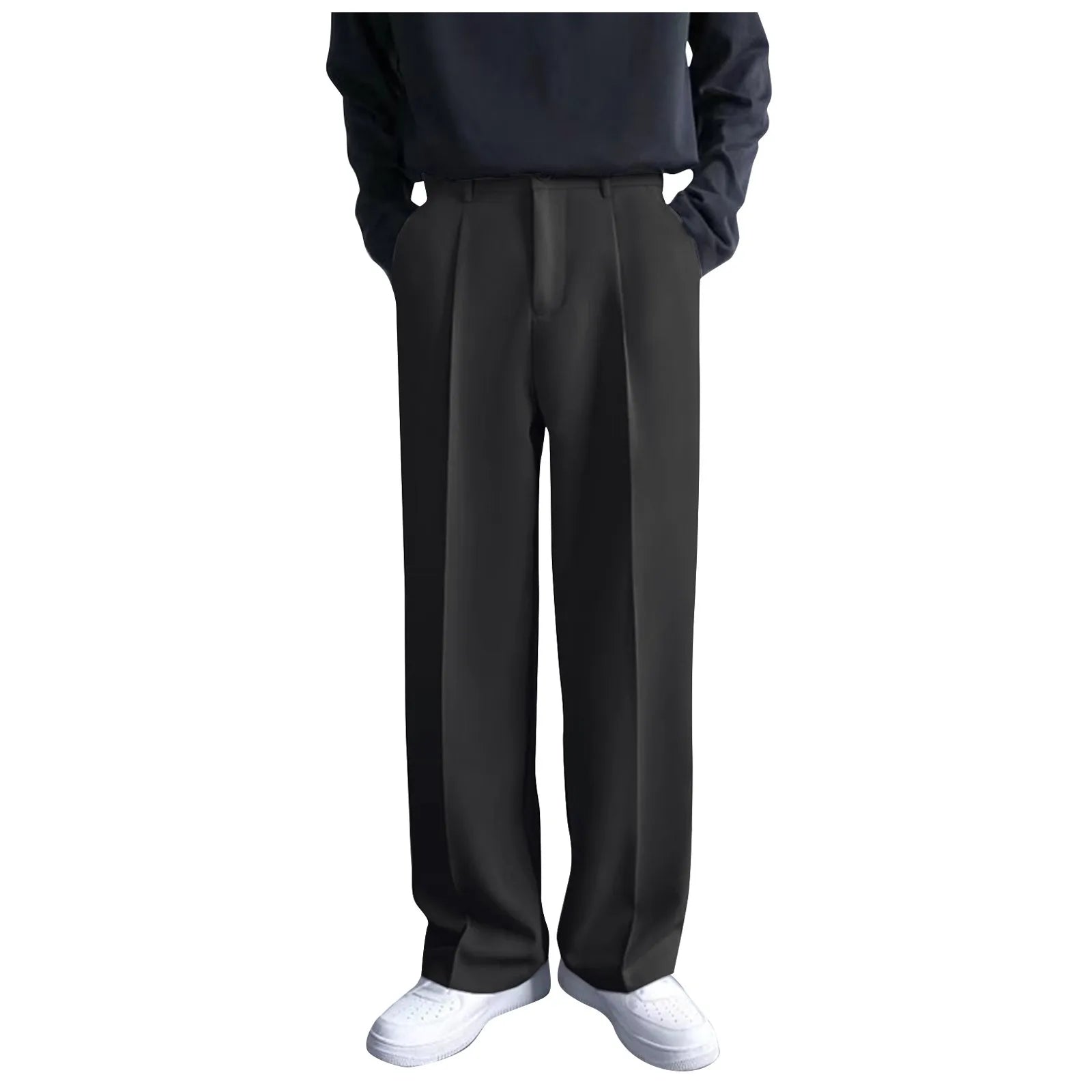 Pantalon Classique Homme – Coupe Droite & Style Décontracté Chic