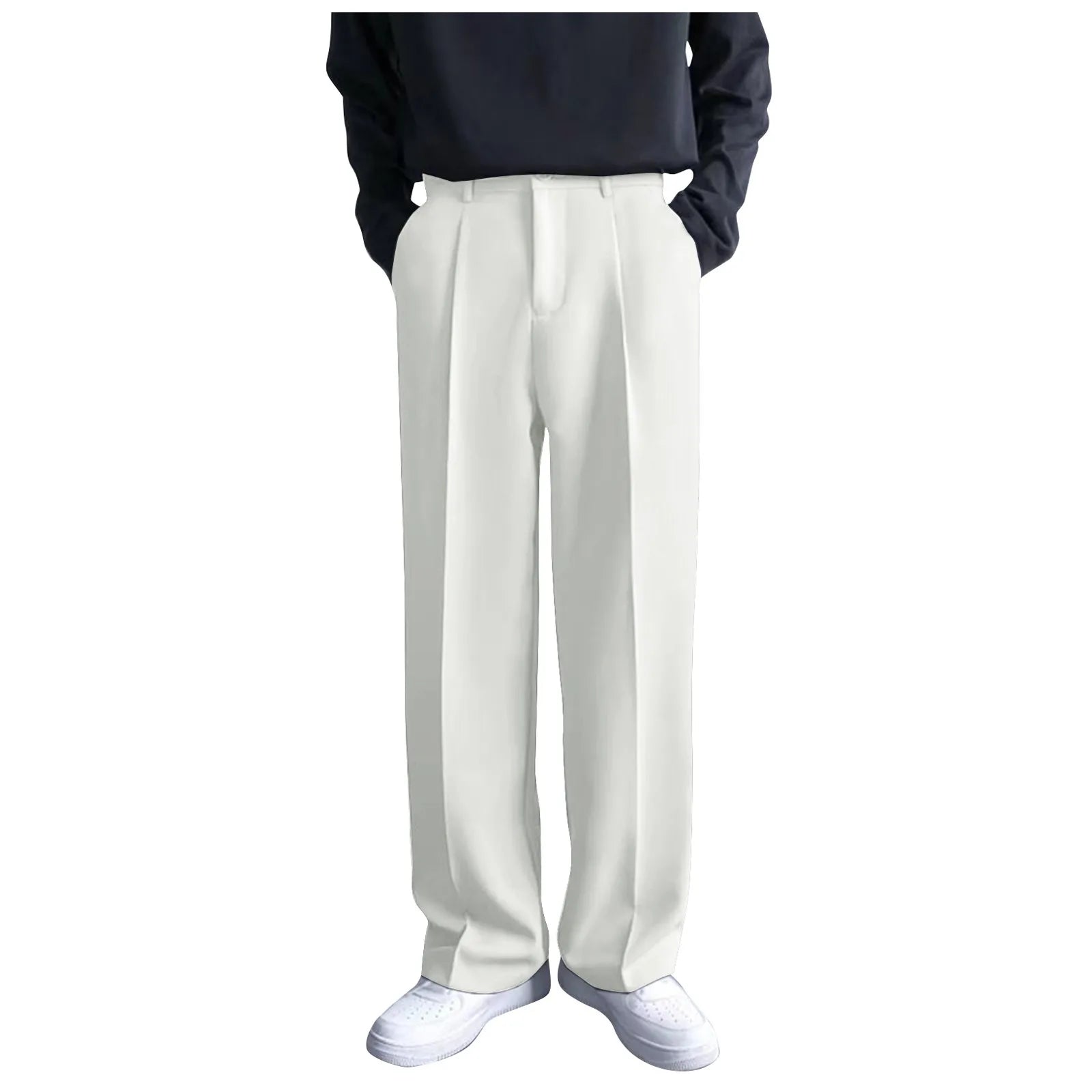 Pantalon Classique Homme – Coupe Droite & Style Décontracté Chic