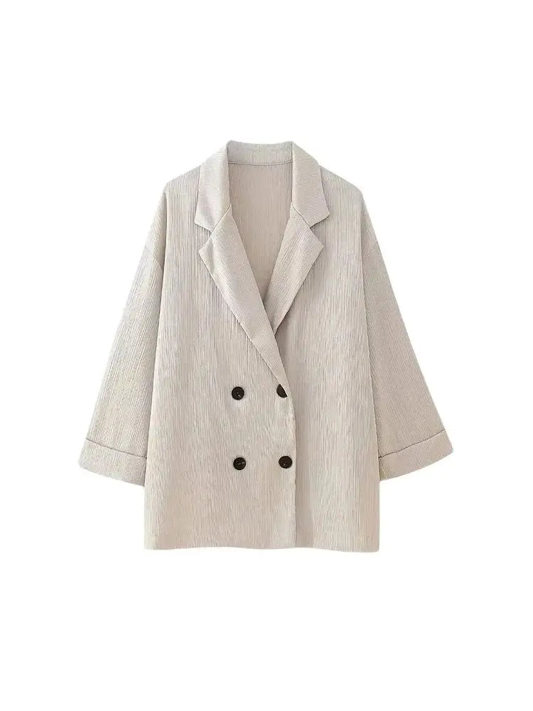 Ensemble Femme Élégant – Manteau Long & Pantalon Large