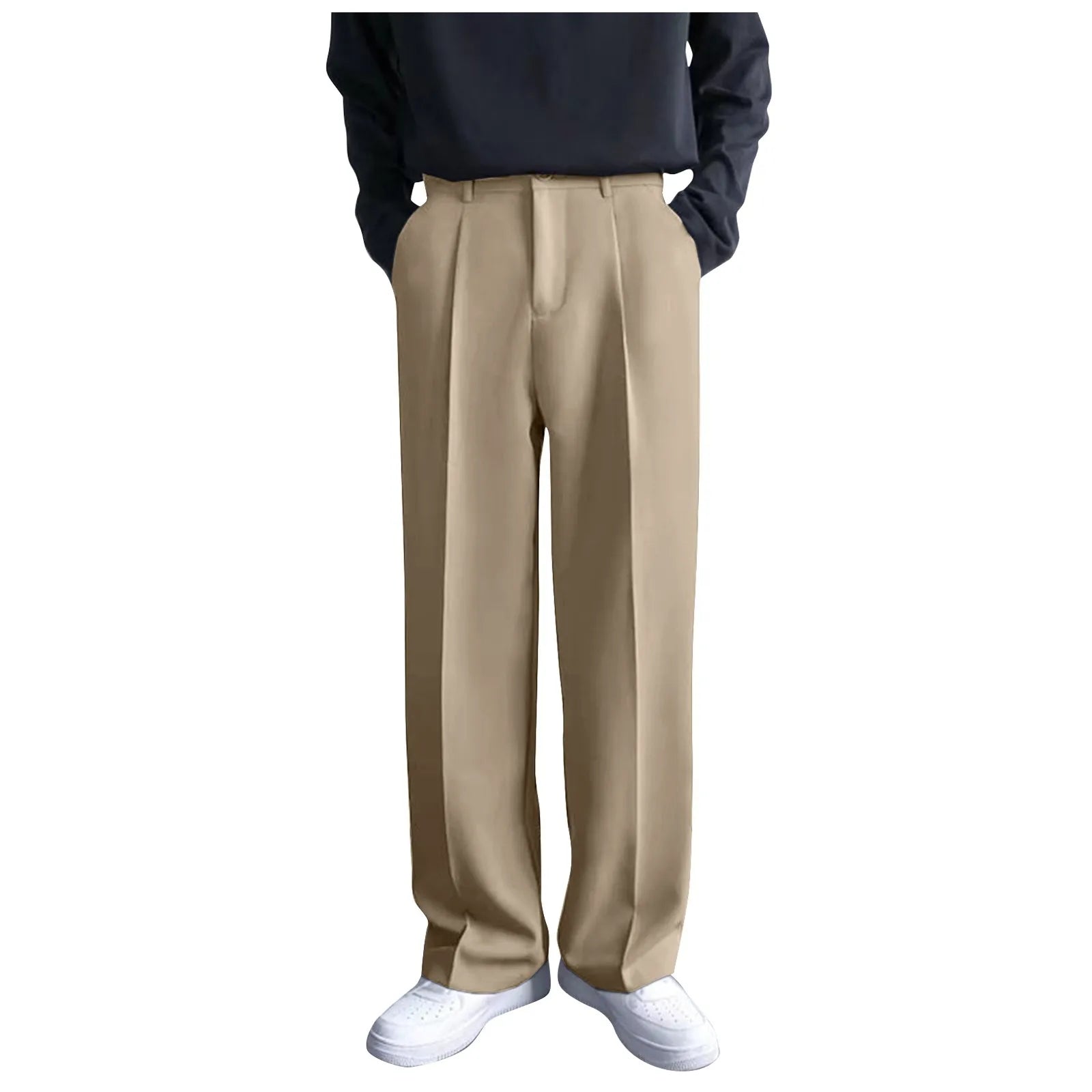 Pantalon Classique Homme – Coupe Droite & Style Décontracté Chic