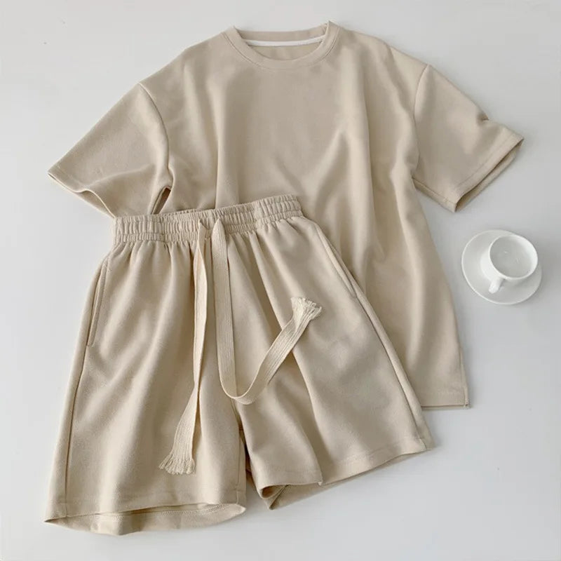 Ensemble Été Femme – T-shirt Col Rond & Short
