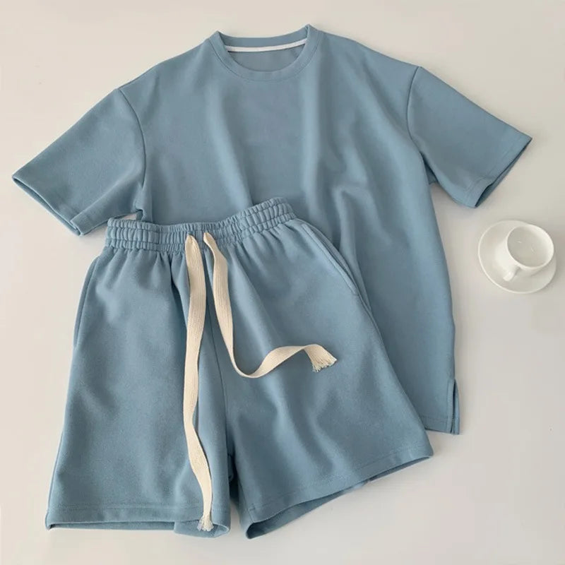 Ensemble Été Femme – T-shirt Col Rond & Short