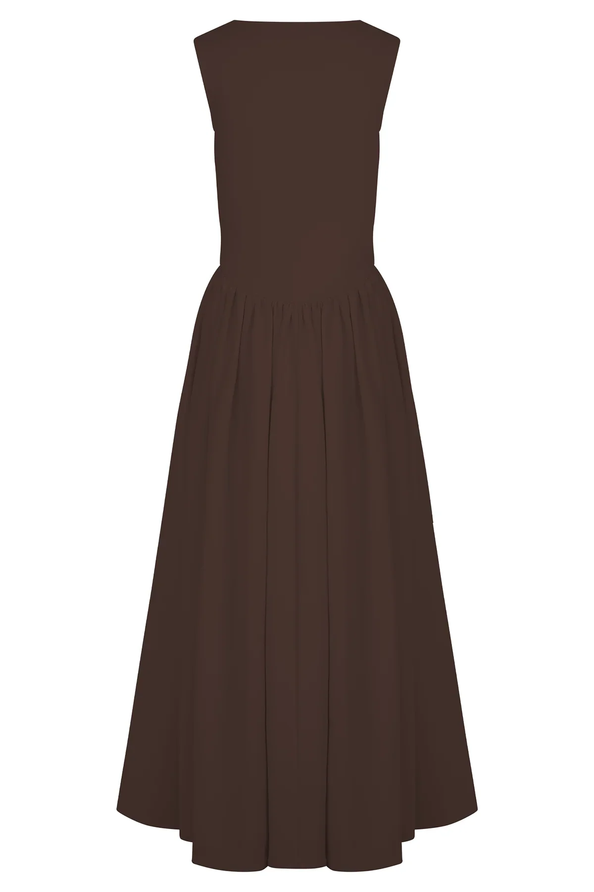 Robe Midi – Brun Cacao Élégant