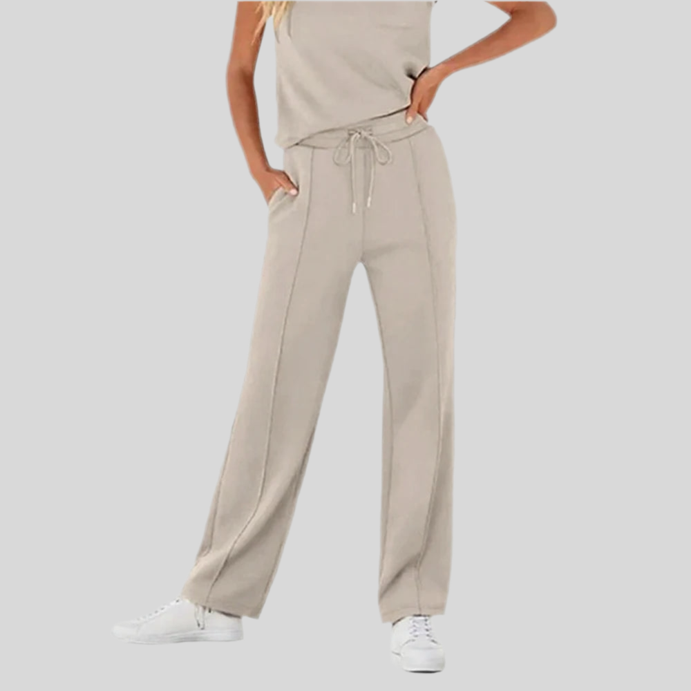 Pantalon Femme Confort – Cordon, Long &amp; décontracté