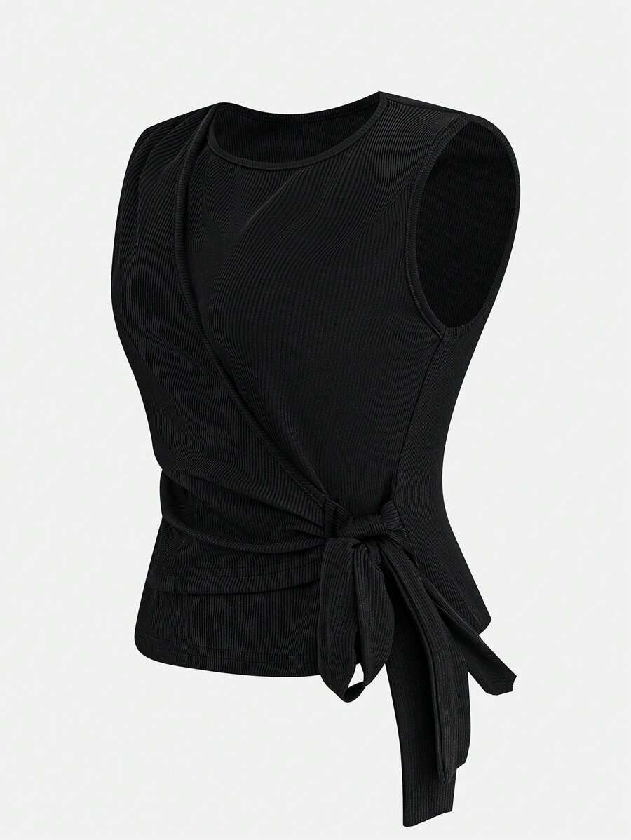 Ensemble décontracté – Débardeur Boutonné &amp; Pantalon