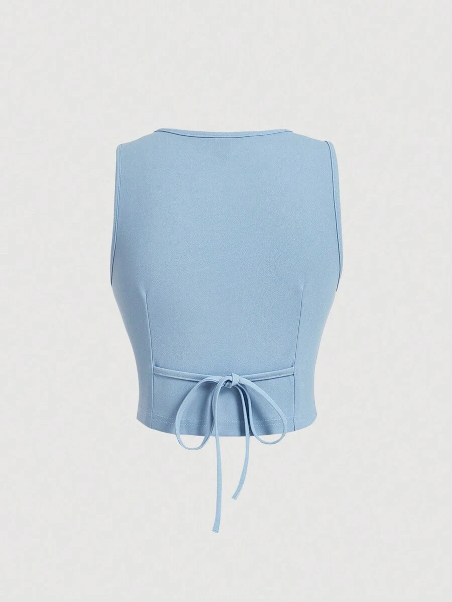 Tailleur Femme Bleu – Veste Boutonnée &amp; Pantalon