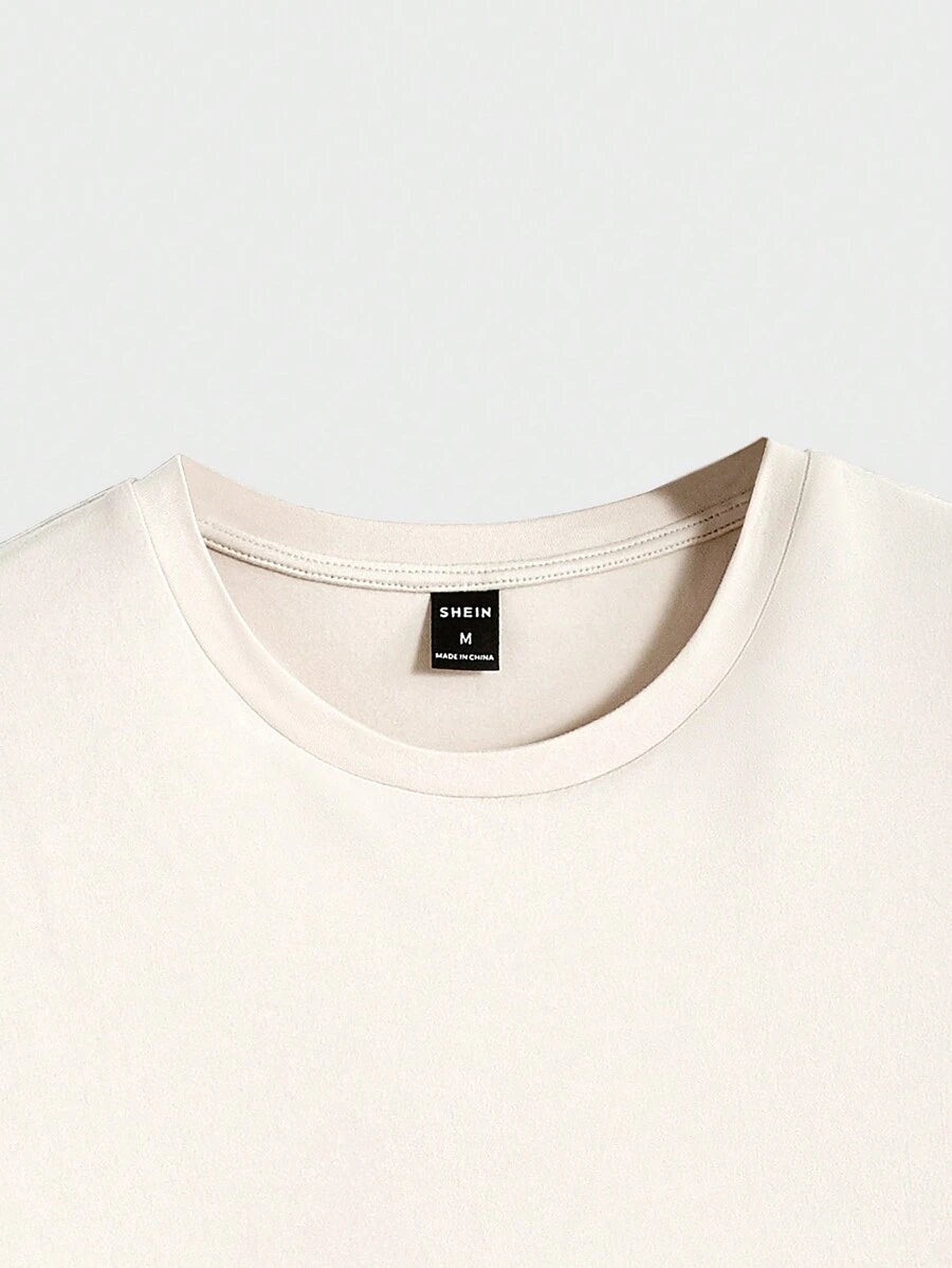 T-shirt Tricoté Homme à Manches Courtes décontractées