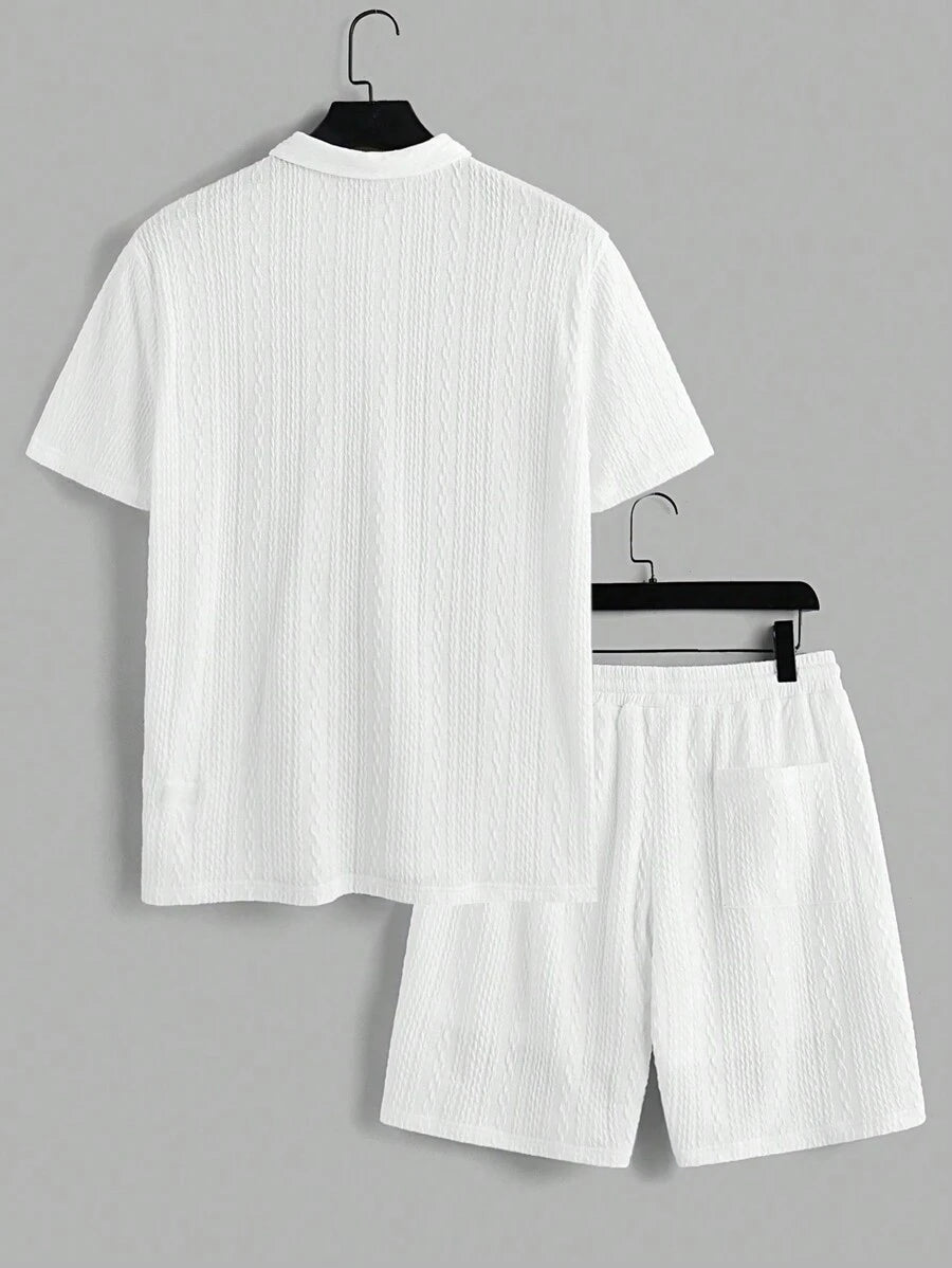 Polo Homme Maille Fine à Épaules Droites