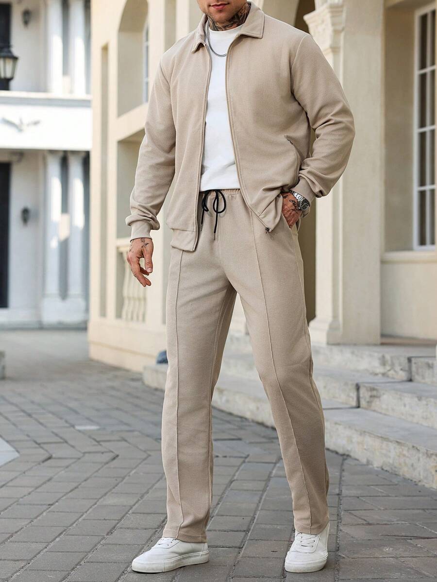 Costume Homme décontracté Uni 2 Pièces