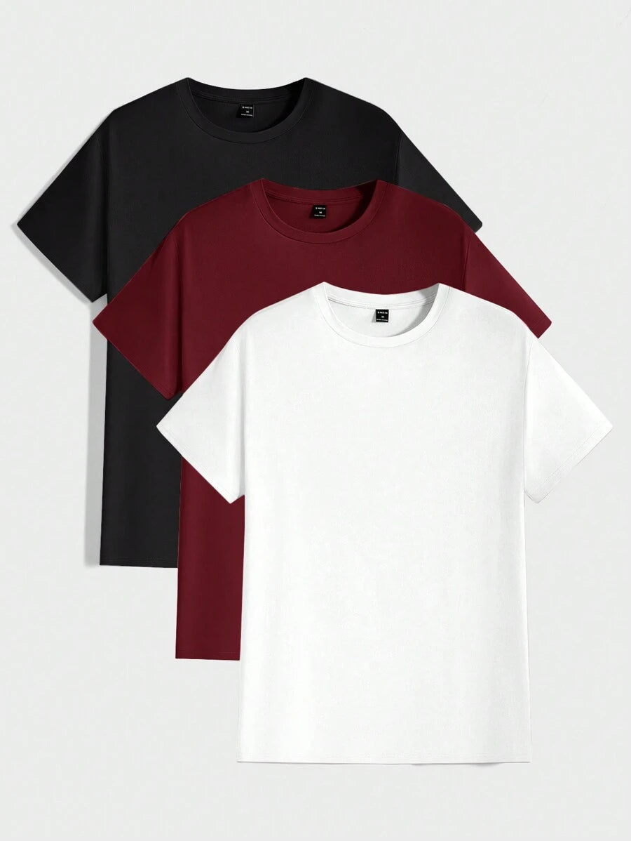 T-shirt Tricoté Homme à Manches Courtes décontractées