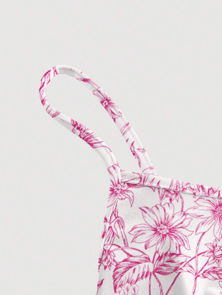 Robe Cami Évasée Unicolore Élégante