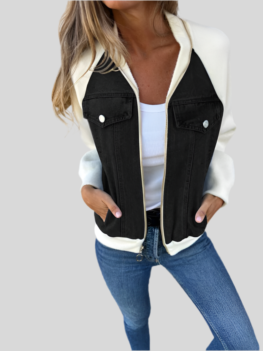 Veste Zippée Femme – décontractée à Col V