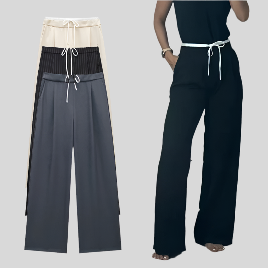 Pantalon Femme Flare – Taille Haute &amp; Coupe Large