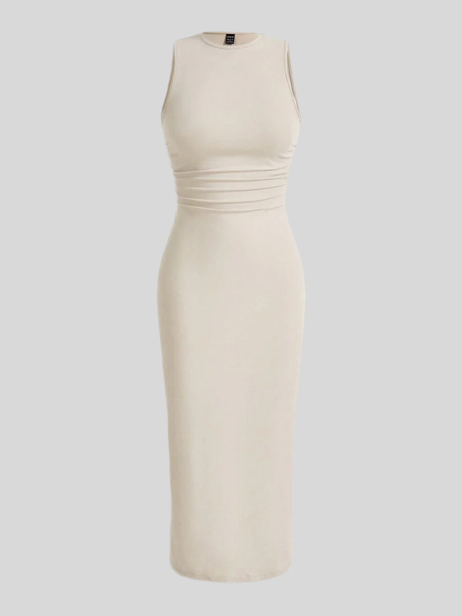 Robe débardeur unie d'été SHEIN EZwear avec taille à volants