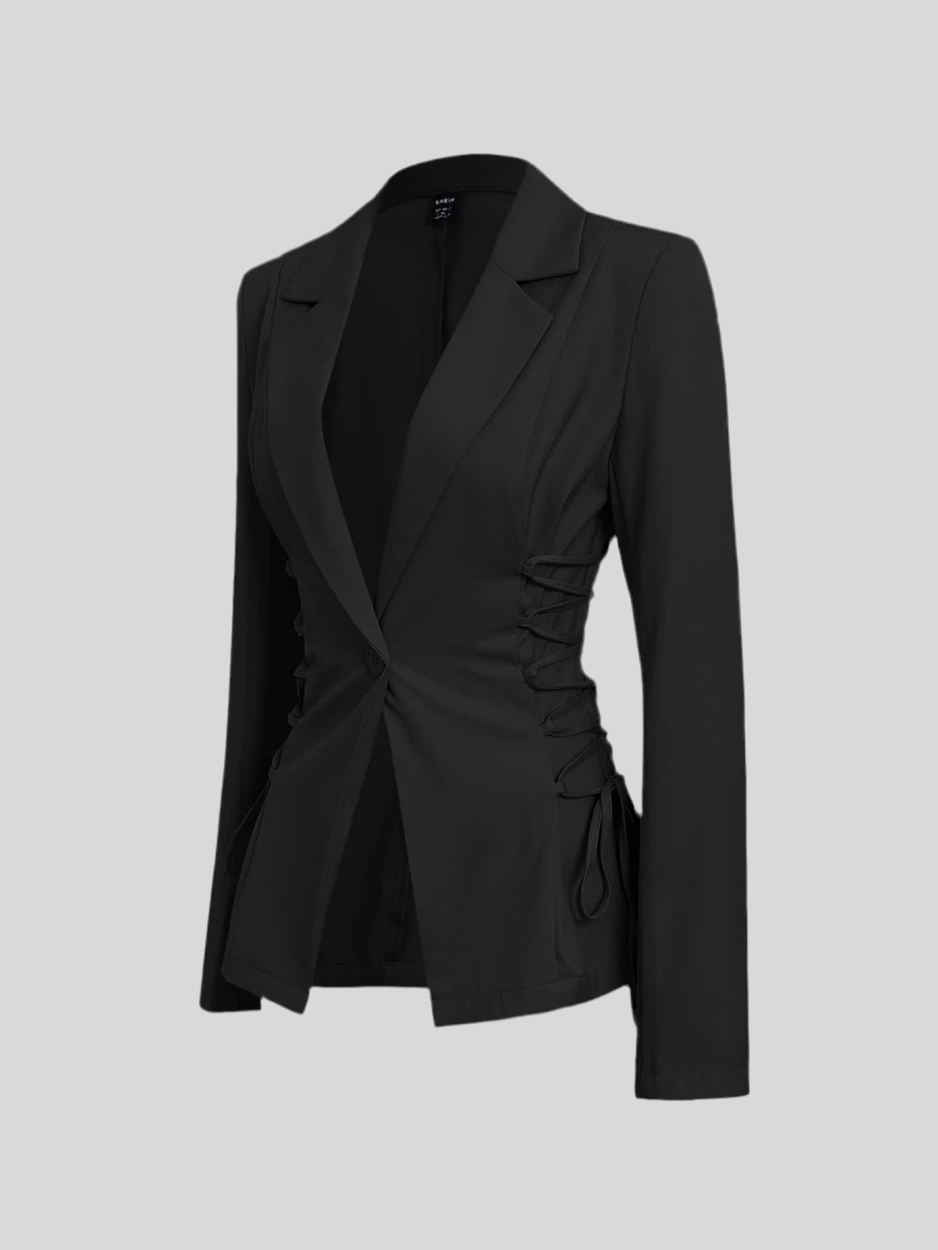 Blazer Femme Uni avec Lacets Latéraux